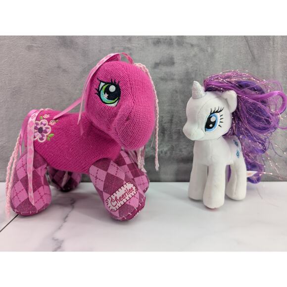2 MLP soft plush Cheerilee 2007 & Sparkle Rarity 2017 unicorn my little pony - Picture 14 of 15